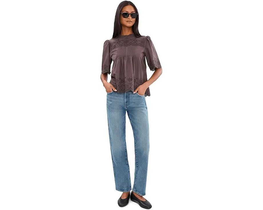 Джинсы Madewell Longline Straight с удлиненным прямым кроем в цвете Pickett Wash