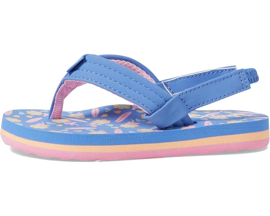 Roxy Vista Loreto детские шлепанцы с цветочным принтом на стельке