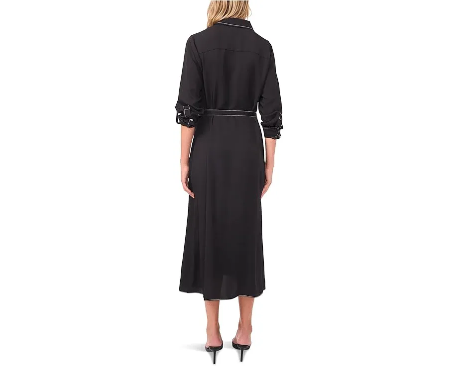 Vince Camuto Платье-рубашка на пуговицах с контрастной строчкой