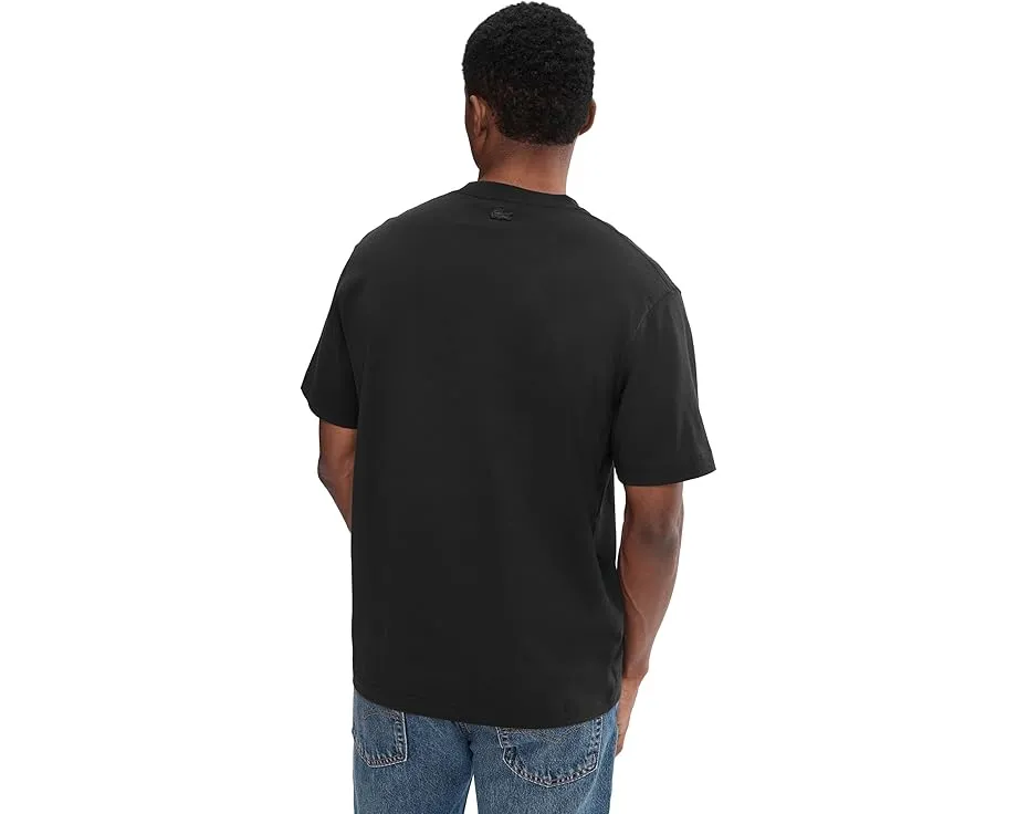 Футболка Lacoste с вышивкой из плотного джерси и принтом теннисного корта