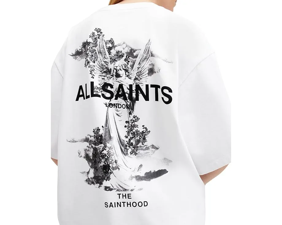 Футболка AllSaints Guardian Amelie оверсайз с принтом и коротким рукавом