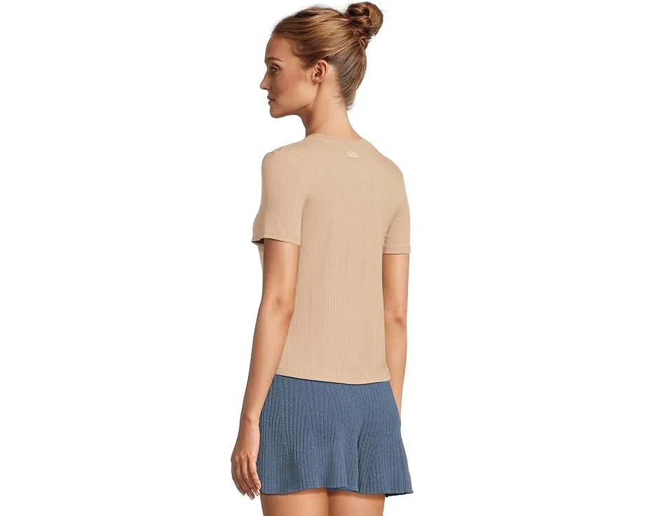 Футболка UGG Miriam Baby Tee Rib с ребристой структурой и логотипом