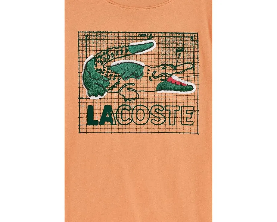 Футболка Lacoste Textured Graphic с принтом для подростков
