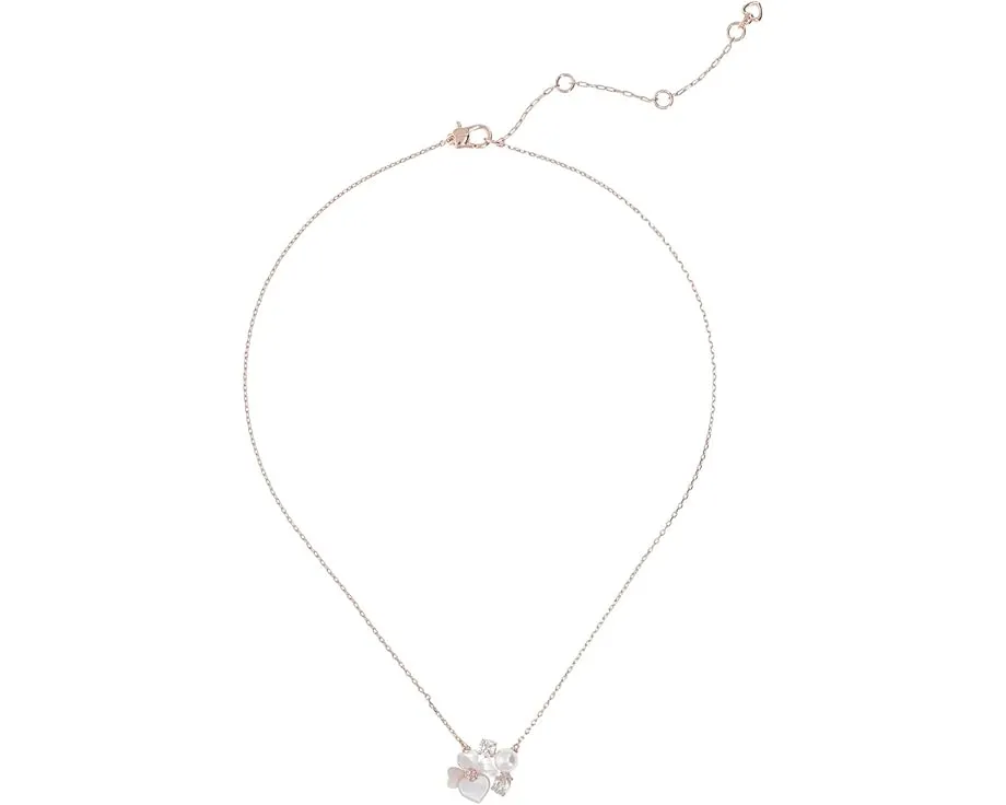 Кулон Kate Spade New York Precious Pansy Cluster с цепочкой регулируемой длины