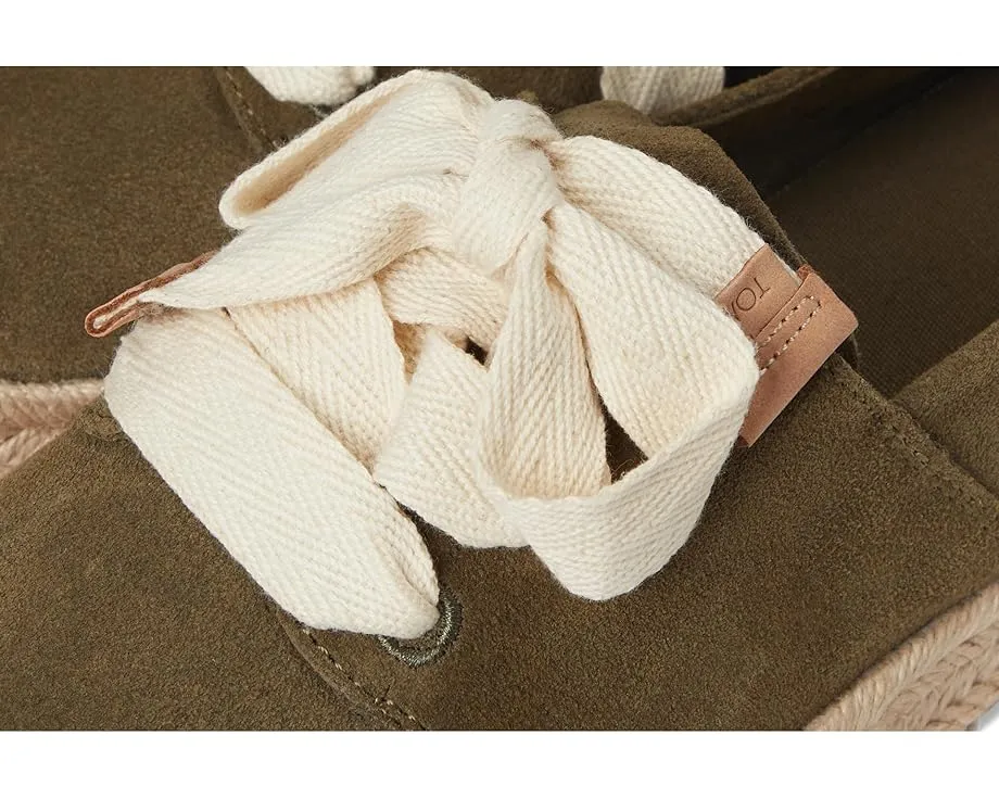 TOMS Carolina Lace Up лоферы из замши со стелькой CloudBound и шнуровкой