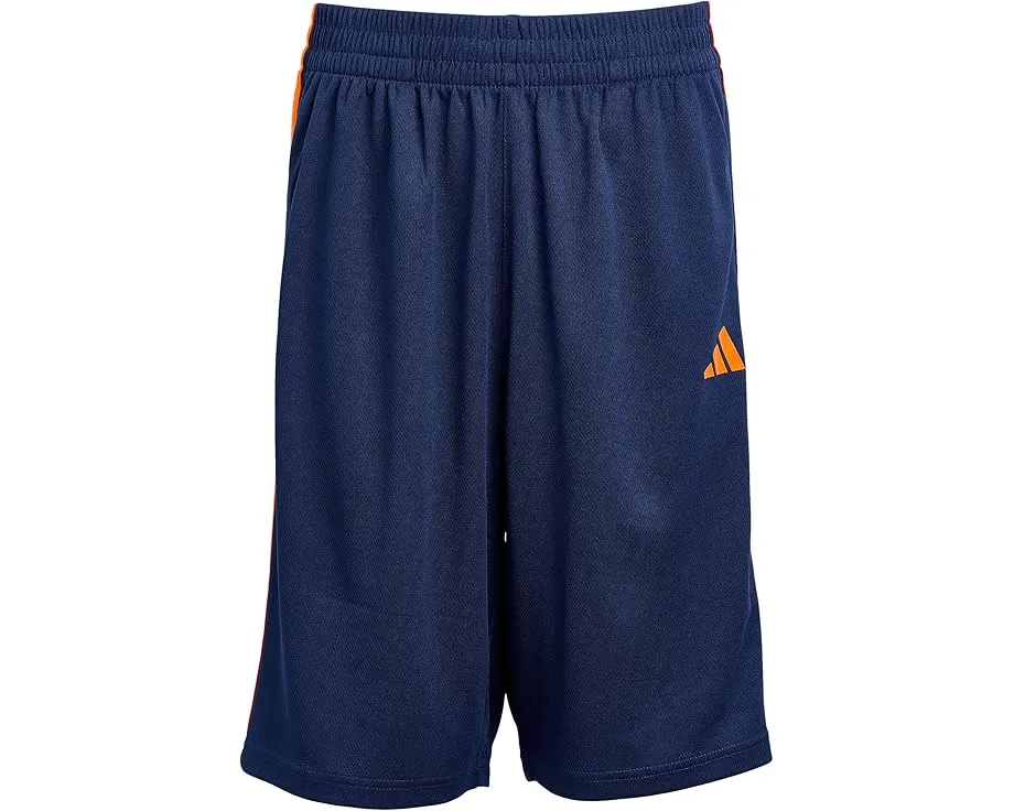 Adidas Kids Essentials 3 полоски шорты черные с красным