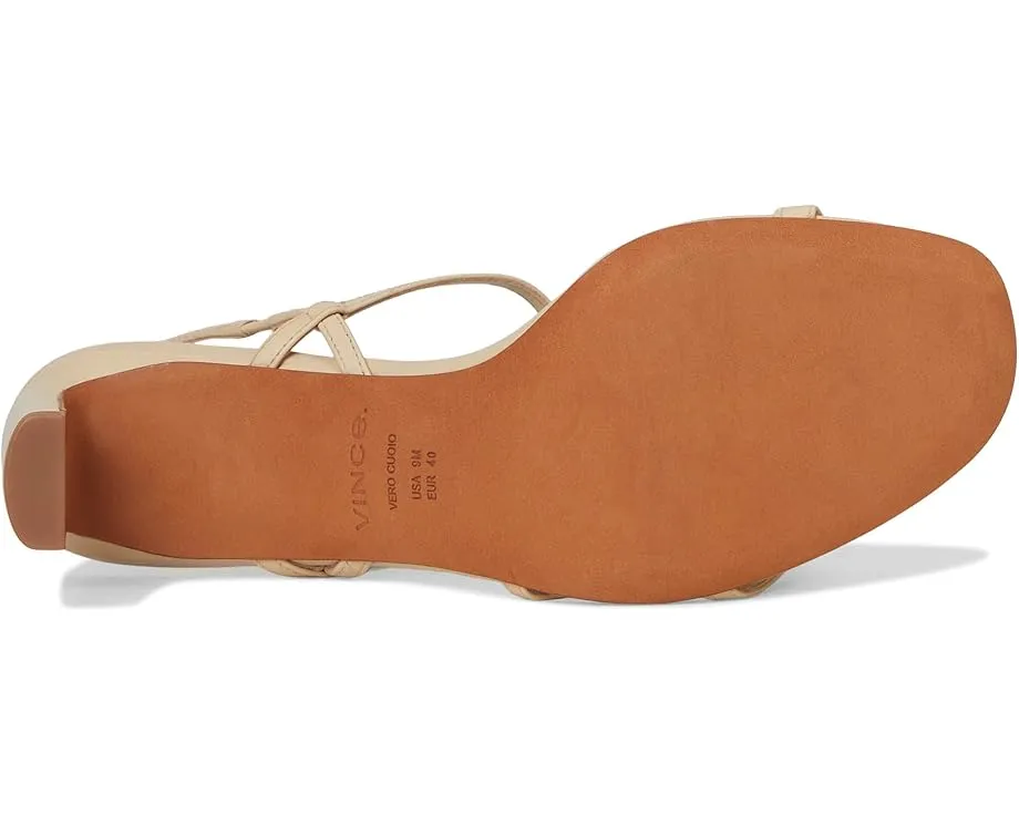 Сандалии Vince Marcela Strappy с ремешками под крокодила и квадратным каблуком