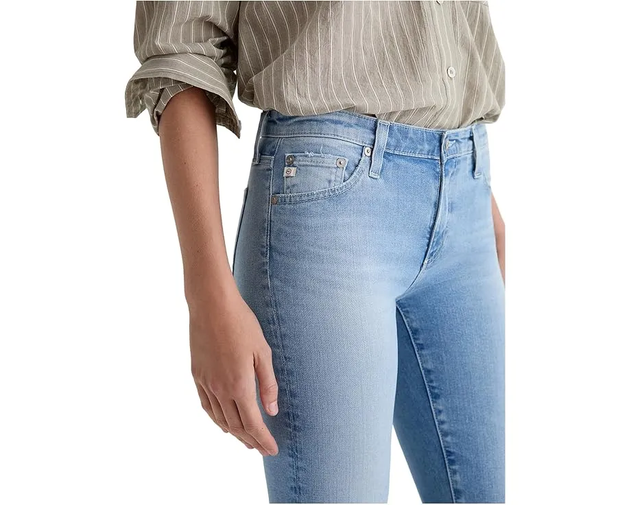 Джинсы AG Jeans Angel с низкой посадкой и расклешённым низом в стирке 14 Years Fortuna