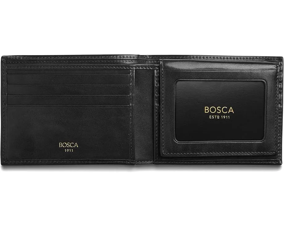 Кошелек для карт Bosca с отстегивающимся ID-футляром из состаренной кожи