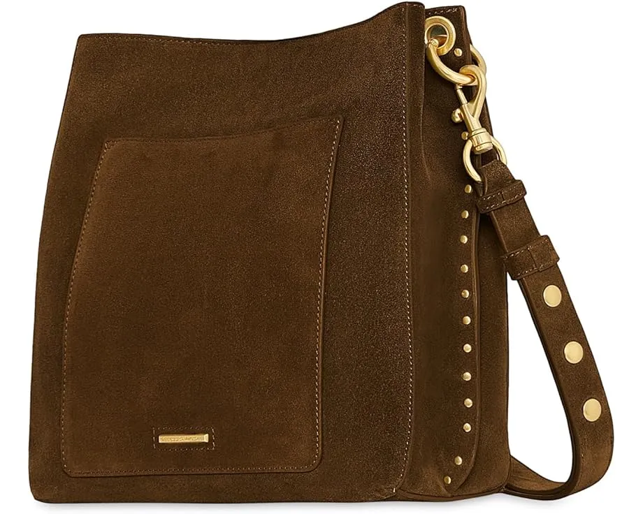 Сумка через плечо Darren из мягкой кожи с плоским дном и съемным ремнем