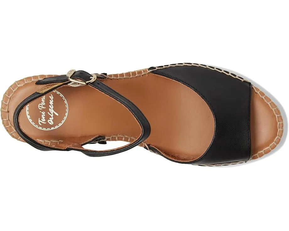 Toni Pons Sia-P босоножки на танкетке с кожаным верхом и пряжкой