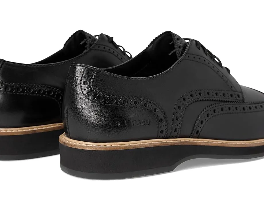 Туфли Cole Haan Morse Grand Wingtip Oxfords из кожи с декоративными перфорациями
