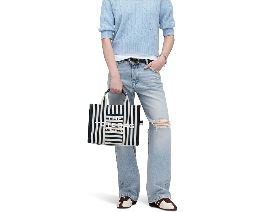 Средняя сумка-тоут Marc Jacobs The Stripe Canvas с полосатым принтом