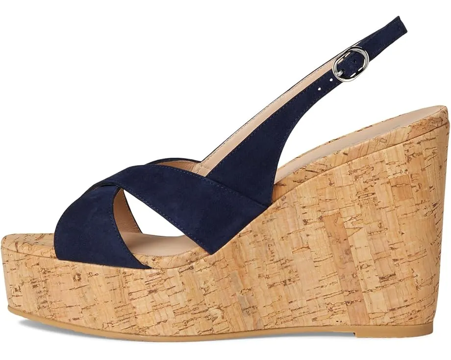 Сандалии Stuart Weitzman Dayna Slingback Wedge на танкетке с ремешком через пятку