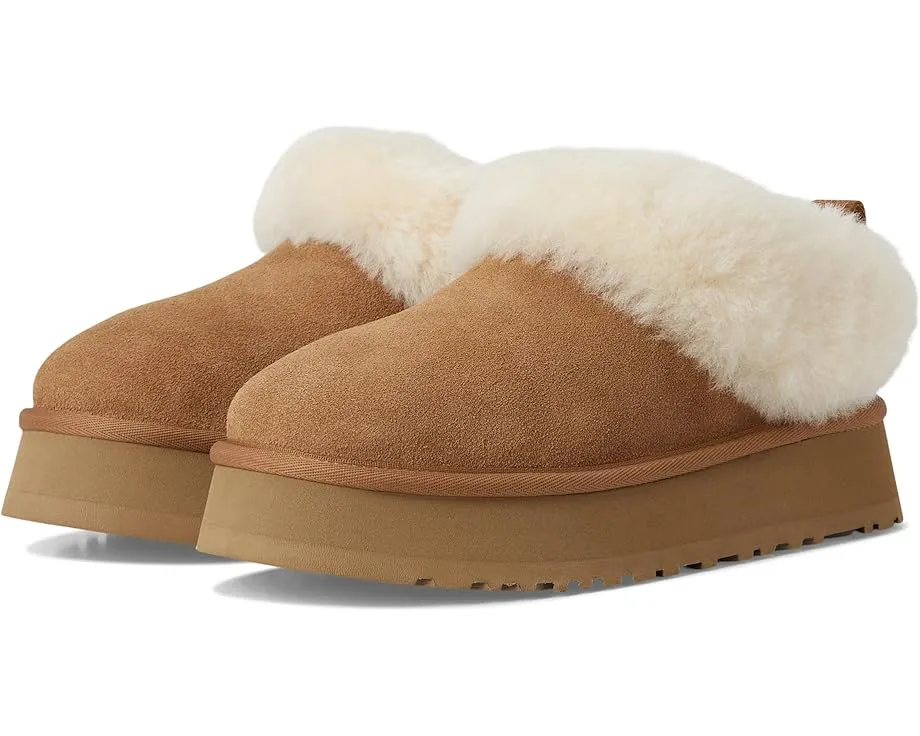 Тапочки UGG Tazzelle из натуральной замши с овчиной и платформой