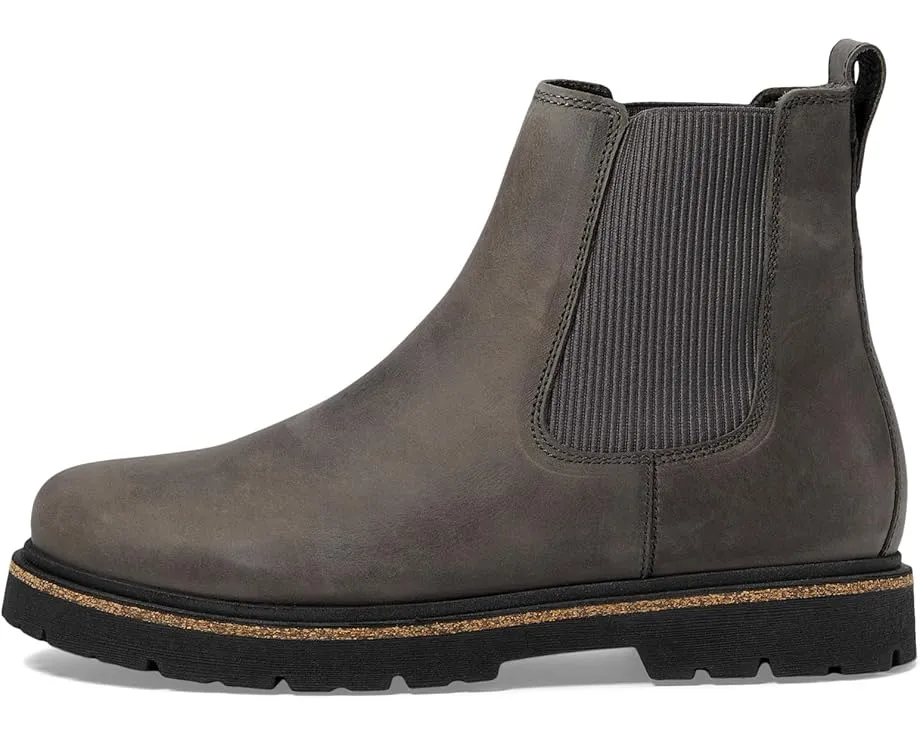 Ботинки Birkenstock Highwood Slip-On Deep Blue из замши с пробковой стелькой