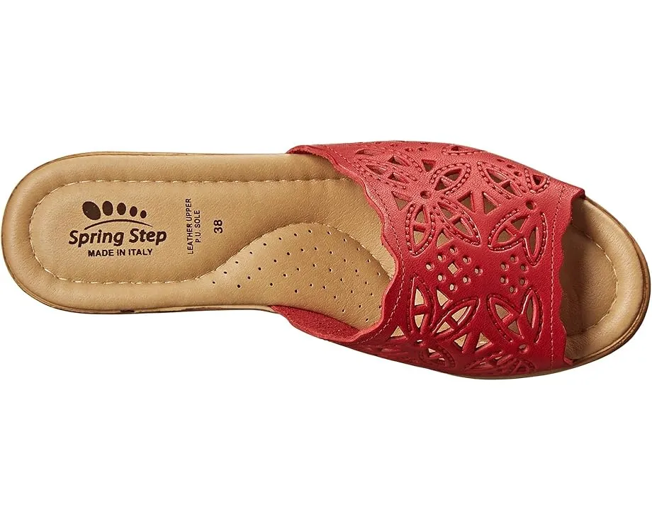 Spring Step сандалии Estella на танкетке с лазерной резкой
