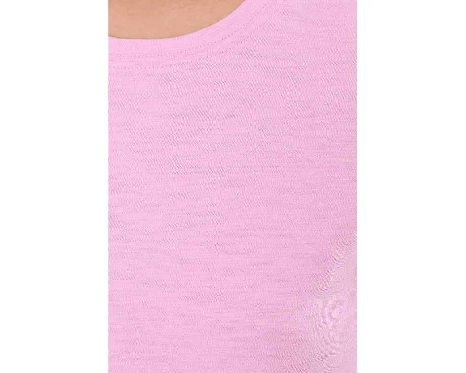 Топ Lilla P Short Sleeve Back Seam с круглой горловиной и коротким рукавом