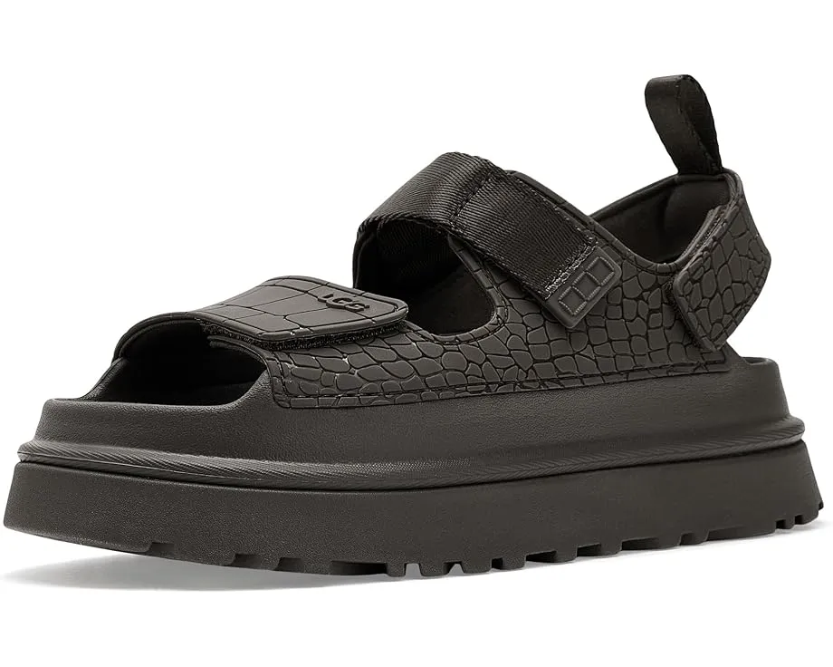 Сандалии UGG Goldenglow Embossed с тиснением под крокодила и регулируемыми застежками