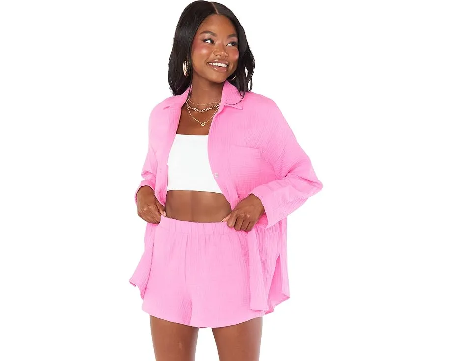 Show Me Your Mumu Свободная блуза Weekday Button-Up из хлопкового газа