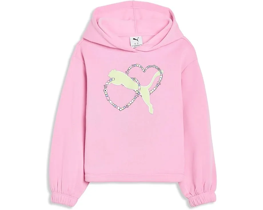 Детская толстовка Charmed Pullover Hoodie от Puma розового цвета с блеском