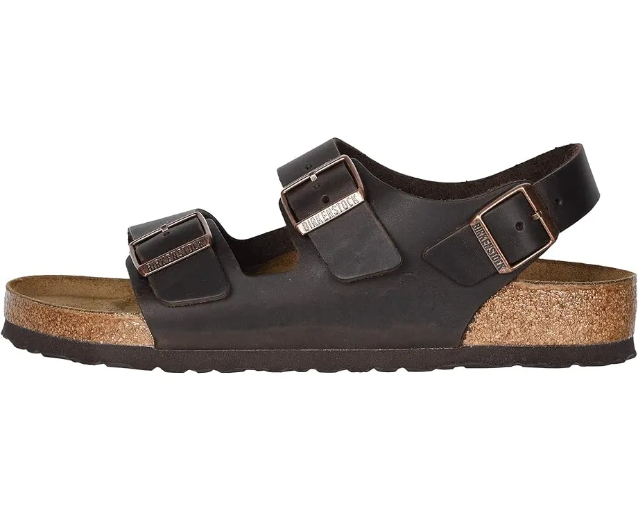 Birkenstock Сандалии Milano из промасленной кожи с открытым носком