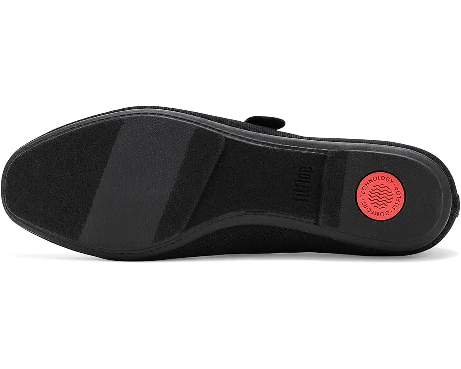 Туфли FitFlop Delicato Wave-Edge Canvas Mary Janes на клиновидном каблуке