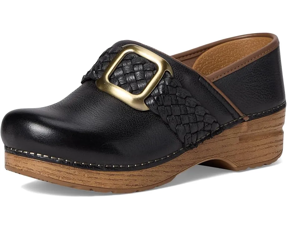 Клоги Dansko Pro Braided с плетеным декором и декоративной пряжкой