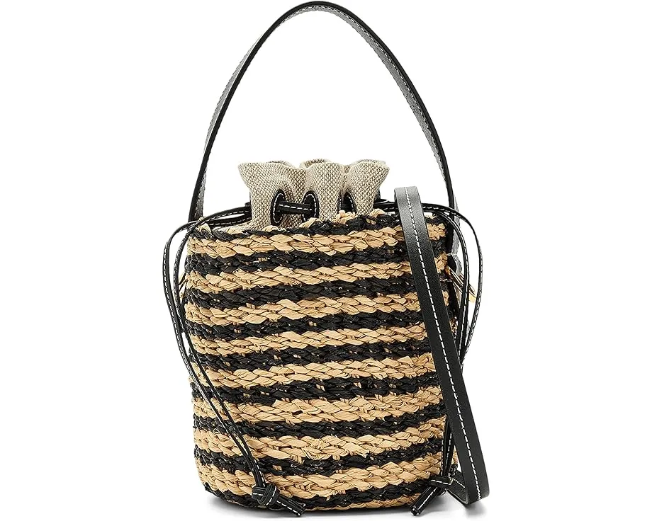 Мини-сумка-корзинка из соломы Mini Straw Basket с регулируемым ремнем Madewell