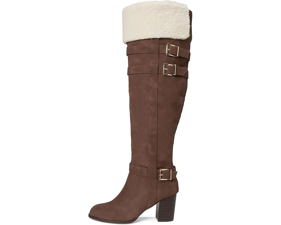 Ботинки Journee Collection Alyza с меховым воротником и застежками