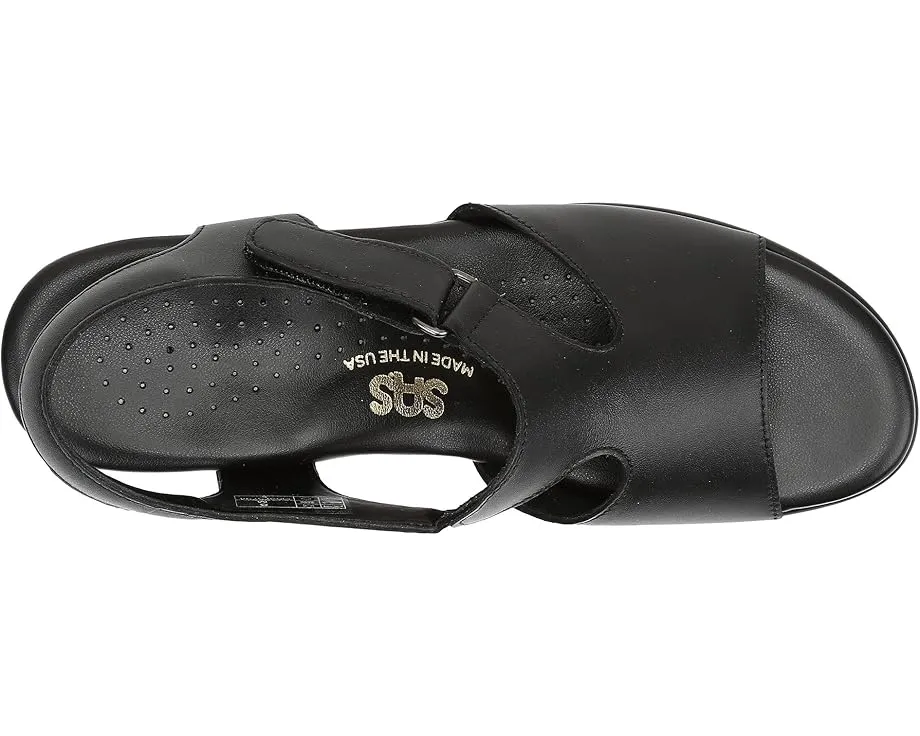 Сандалии SAS Suntimer на удобном каблуке с открытым носком и регулируемой застежкой