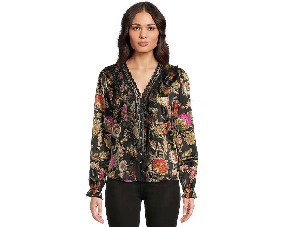 Блуза Claudia с цветочным принтом и V-образным вырезом Johnny Was