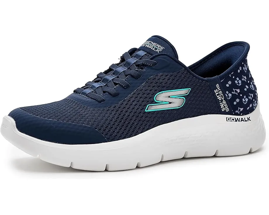 SKECHERS Performance Go Walk Flex Lily Rose с эластичными шнурками и сетчатым верхом