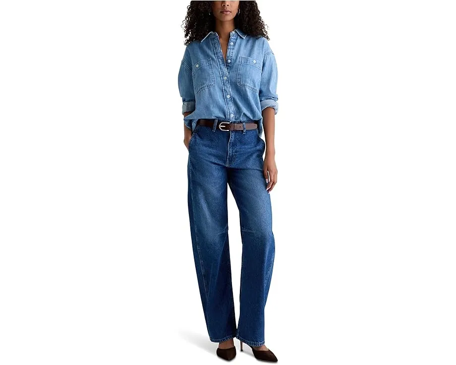 Джинсы AG Jeans Mercer High Rise Barrel Jean с завышенной посадкой