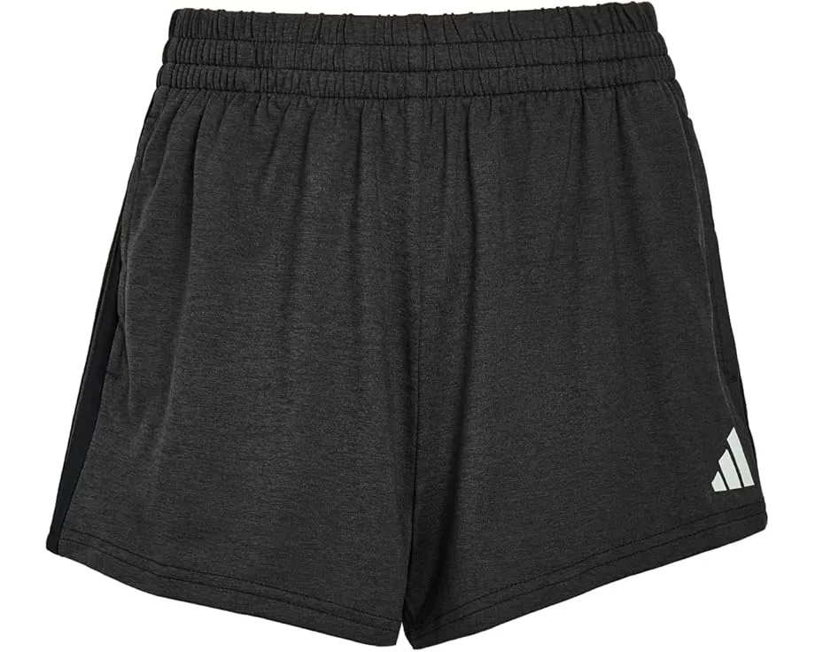 Шорты adidas Kids из меланжевого джерси с карманами и регулируемым поясом