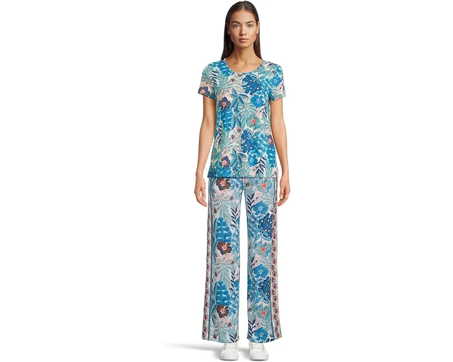 Lilly Palazzo Bal Harbour с прямыми брюками и эластичным поясом на средней посадке