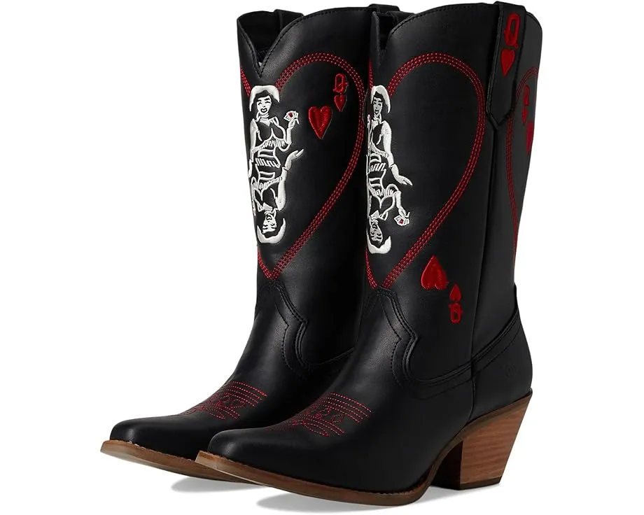 Ботинки Dingo Queen A Hearts с острым носком и ковбойским каблуком