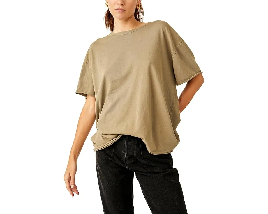 Футболка Free People Nina из хлопка с округлым вырезом