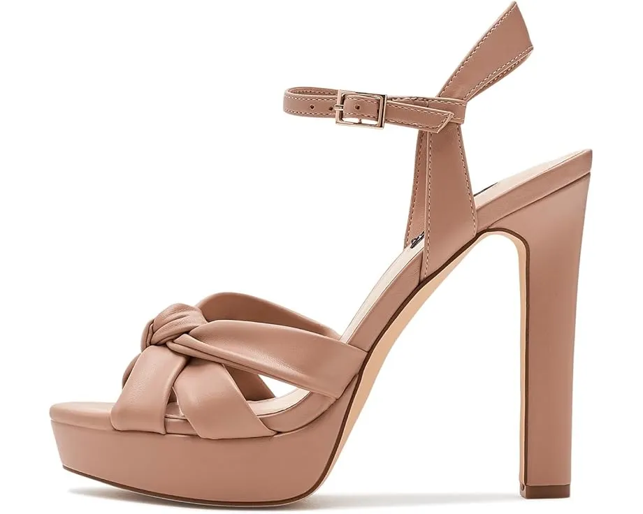 Вечерние сандалии Nine West Windee на высоком тонком каблуке с узлом и регулируемой лямкой