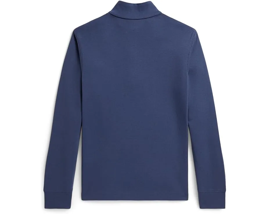 Полузип Polo Ralph Lauren Kids худи из интерлока с вышитым пони на груди