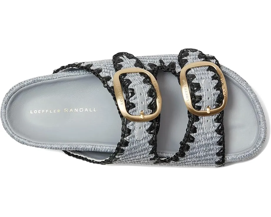 Сандалии Loeffler Randall Theo на платформе с вышивкой из соломки