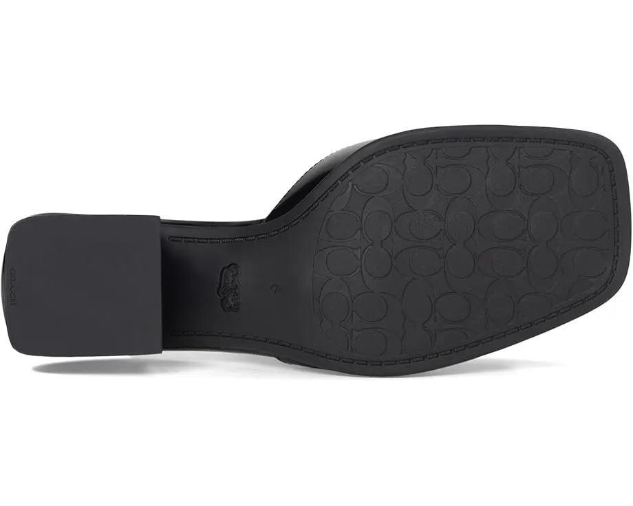 Сандалии COACH Sculpted C на устойчивом каблуке из натуральной кожи