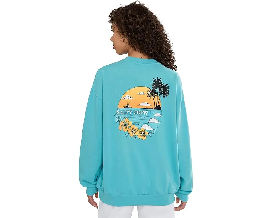 Salty Crew Оверсайз худи Sunset Crew с принтом