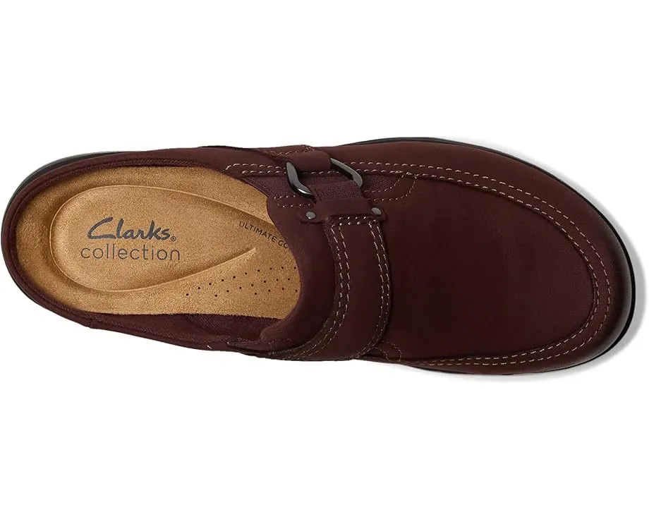 Слипоны Clarks Carleigh Viola из кожи с эластичной вставкой и фурнитурой