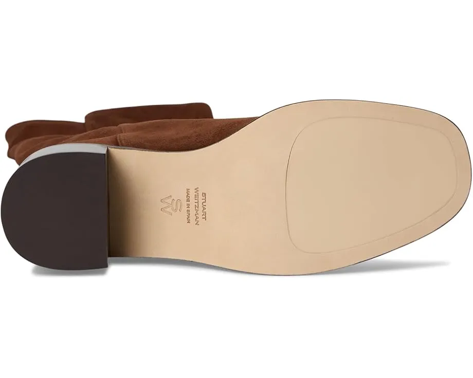 Ботинки Stuart Weitzman 5050 Finn до колена с квадратным носком на массивном каблуке