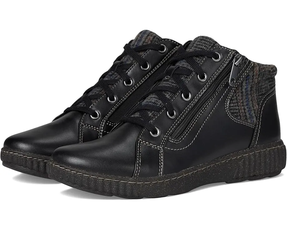 Ботинки Caroline Spice из кожи и текстиля на шнуровке и молнии