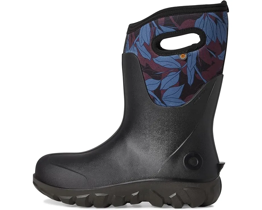 Bogs сапоги Classic Seamless Mid с бесшовной конструкцией и принтом листьев