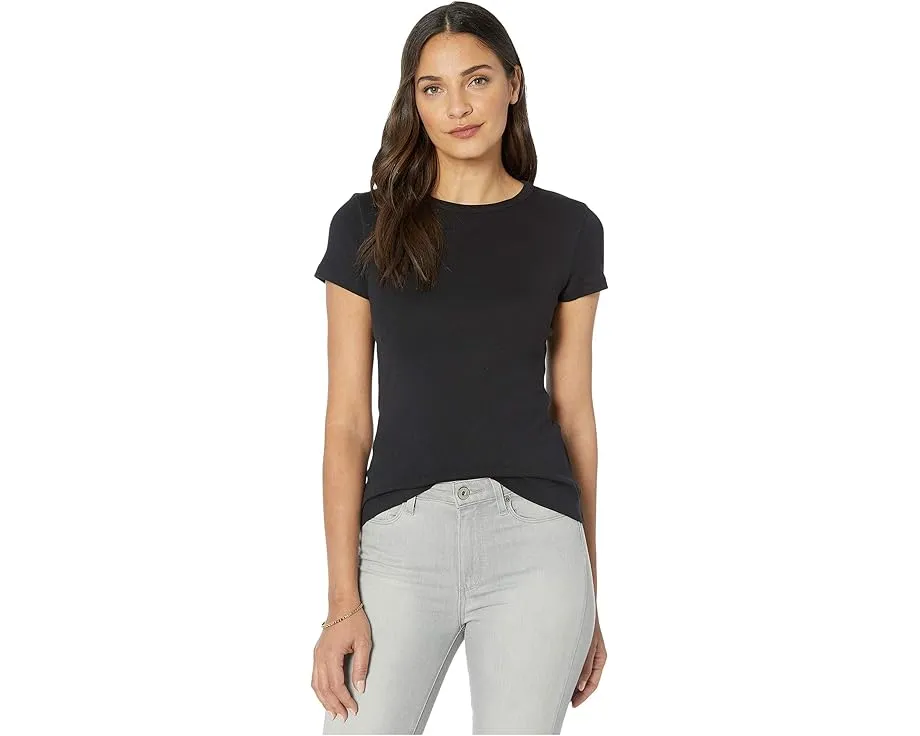 Футболка с коротким рукавом и круглым вырезом Lilla P из рибаны 1x1