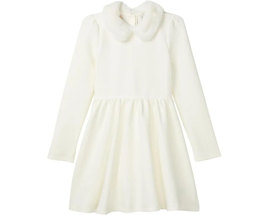 Платье с меховым воротником в стежке мателасс Janie and Jack для особых случаев