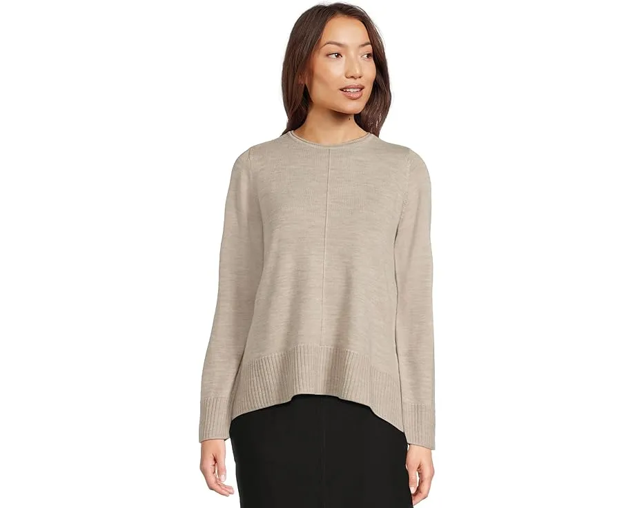 Свитер EILEEN FISHER из мериносовой шерсти с круглым вырезом